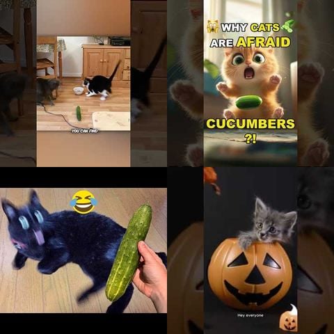 Cats Being Scared of Cucumbers thumbnail