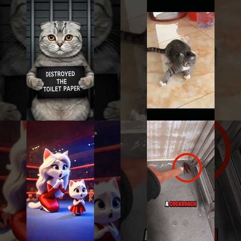 Cats Playing with Toilet Paper thumbnail