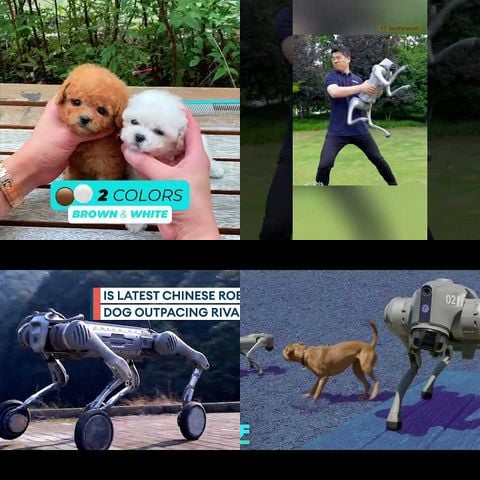 Dogs Playing with AI Robot Dogs thumbnail